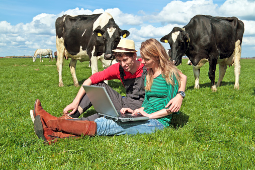 Young Dairy Couple